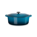 Cocotte Ovale Tradition - Fonte Émaillée - 31Cm - Deep Teal - Bouton Phénolique