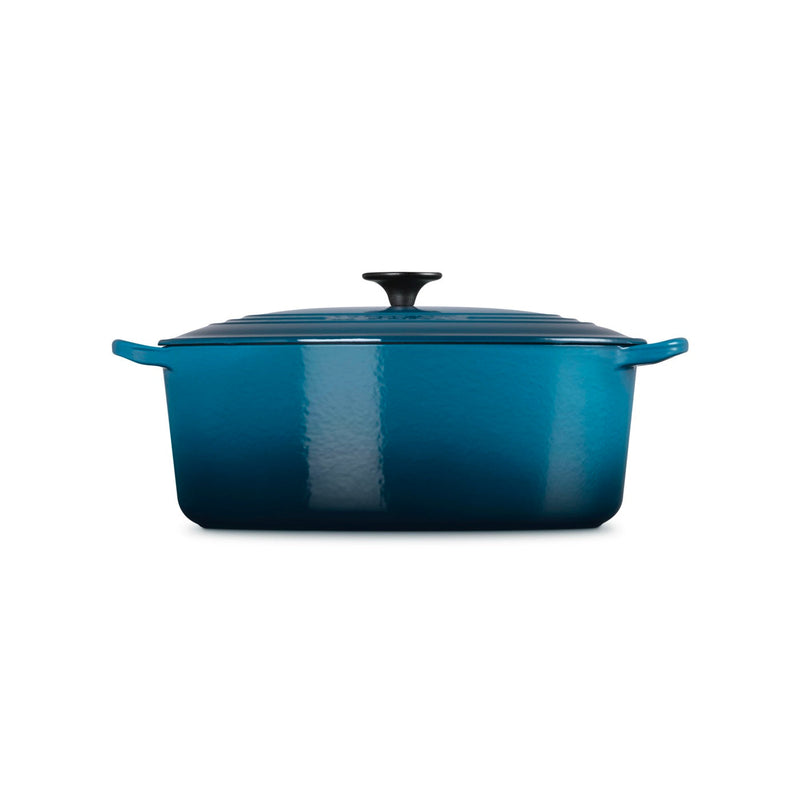 Cocotte Ovale Tradition - Fonte Émaillée - 31Cm - Deep Teal - Bouton Phénolique