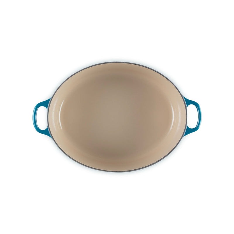 Cocotte Ovale Tradition - Fonte Émaillée - 31Cm - Deep Teal - Bouton Phénolique