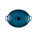 Cocotte Ovale Tradition - Fonte Émaillée - 31Cm - Deep Teal - Bouton Phénolique