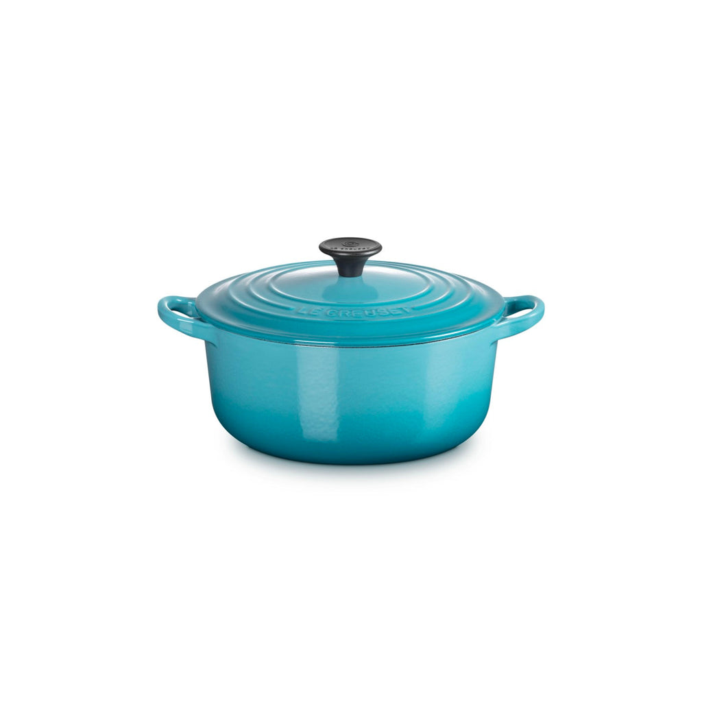 Cocotte Redonda Tradition - Hierro Fundido Esmaltado - 20 cm - Caribe - Botón Fenólico