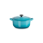 Cocotte Redonda Tradition - Hierro Fundido Esmaltado - 20 cm - Caribe - Botón Fenólico