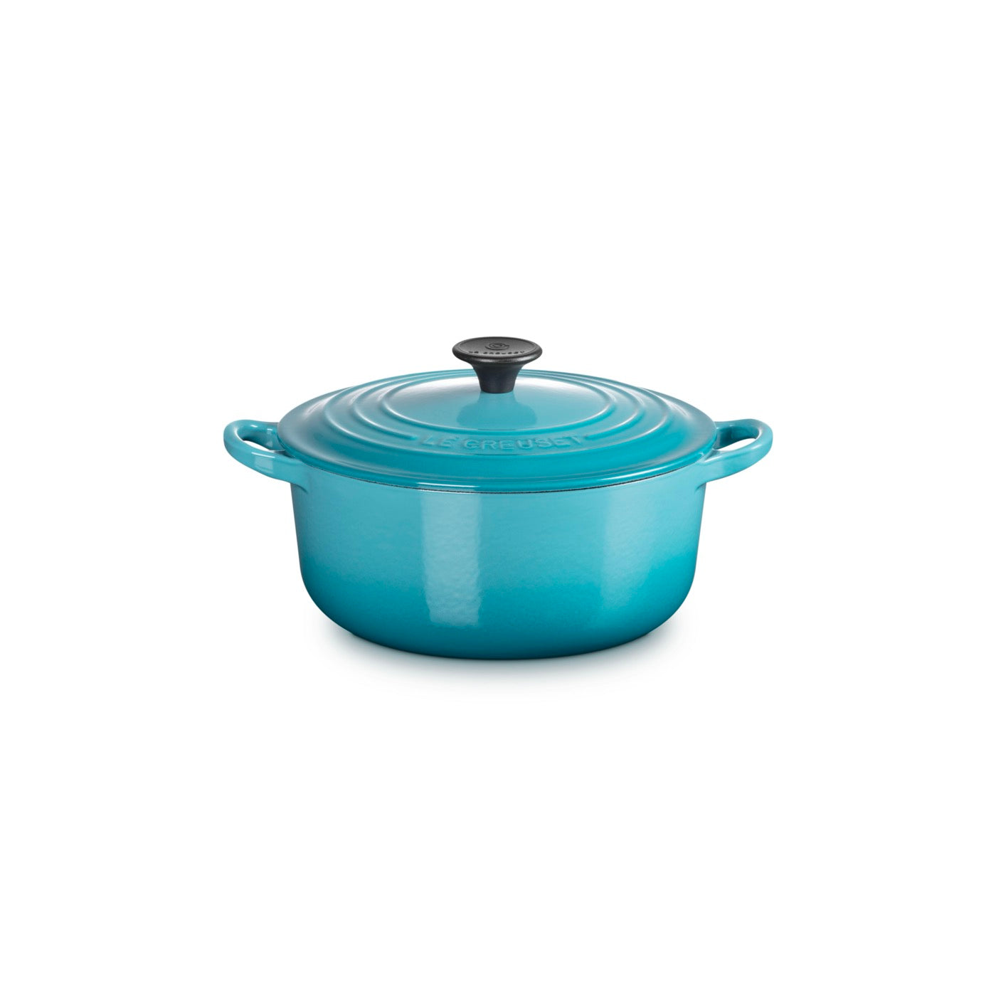 Cocotte Redonda Tradition - Hierro Fundido Esmaltado - 20 cm - Caribe - Botón Fenólico