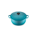 Cocotte Redonda Tradition - Hierro Fundido Esmaltado - 20 cm - Caribe - Botón Fenólico