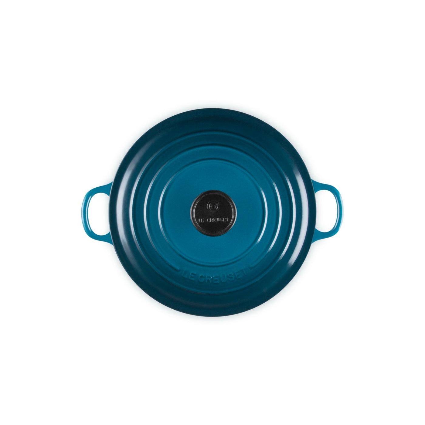 Cocotte Redonda Tradition - Hierro Fundido Esmaltado - 24 cm - Deep Teal - Botón Fenólico