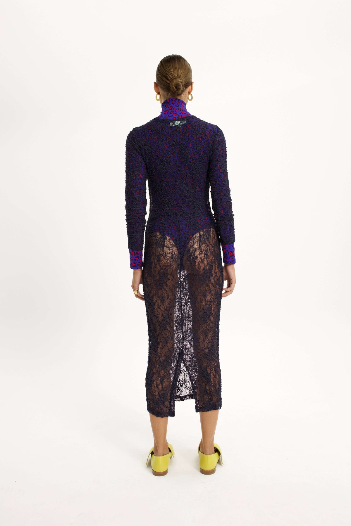Robe Renard En Dentelle Guipure De Nuit