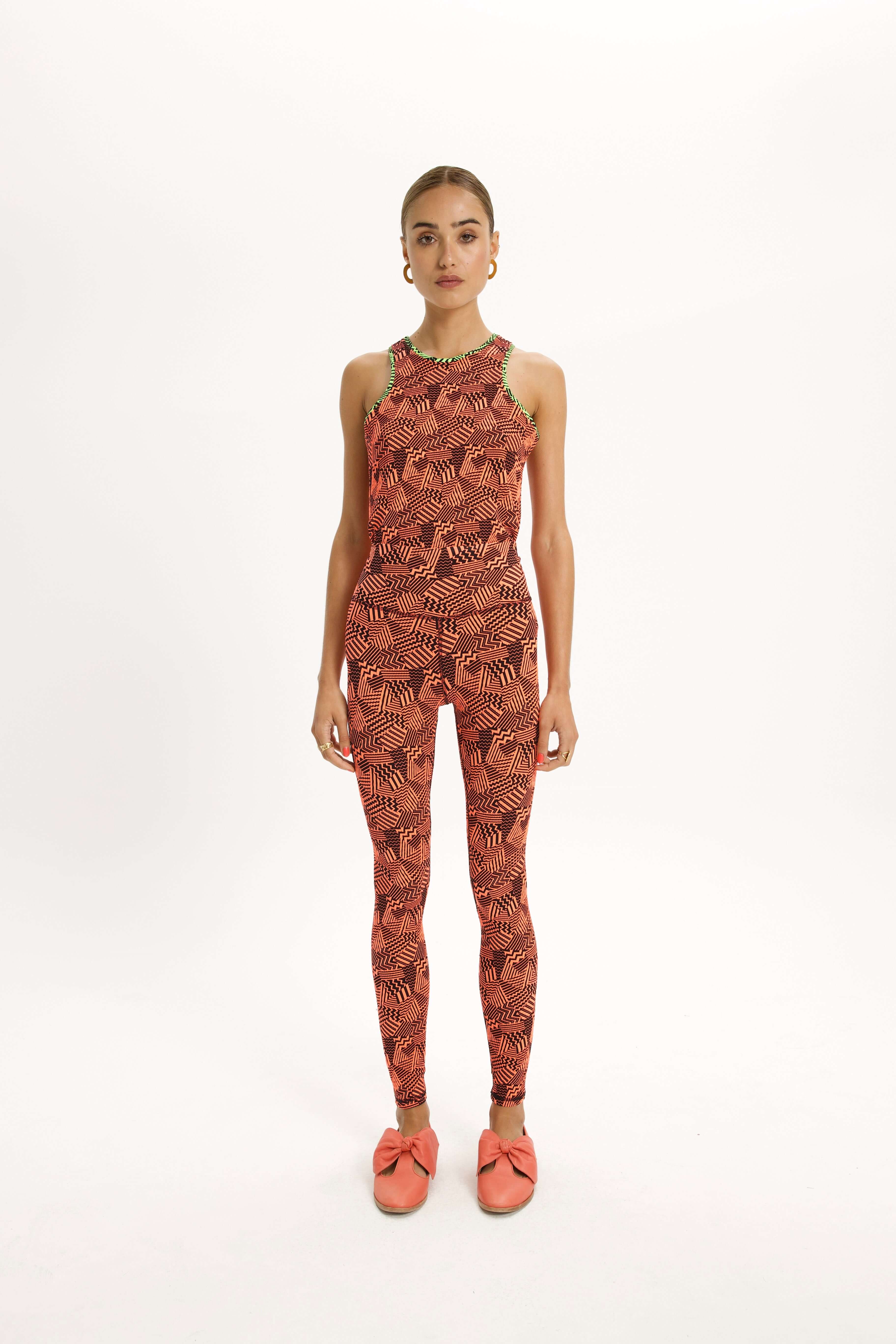Legging Glue Jengibre Neón Vibrante