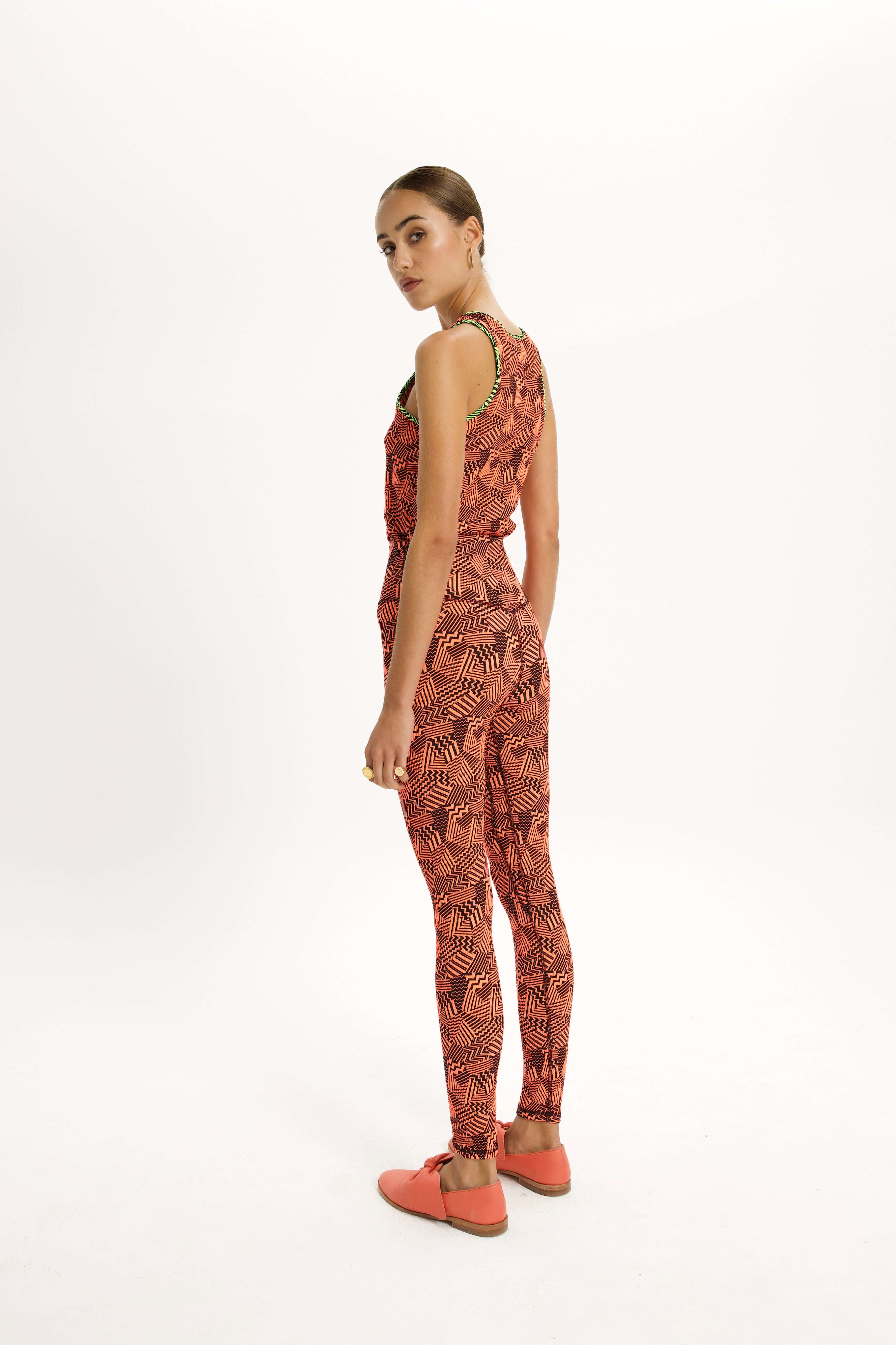 Legging Glue Jengibre Neón Vibrante