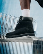 6" Premium Waterproof Boot Black Nubuck - Noir