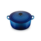Round Tradition Casserole Dish - Enamelled Cast Iron - 28cm - Azure - Phenolic Knob