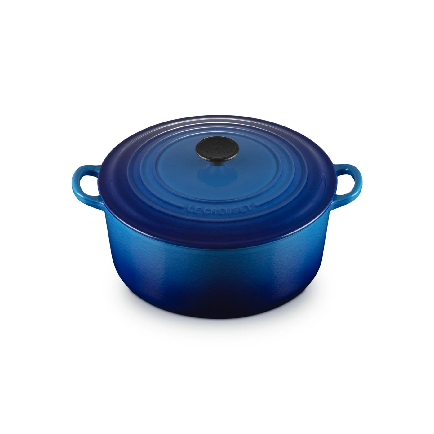 Round Tradition Casserole Dish - Enamelled Cast Iron - 28cm - Azure - Phenolic Knob