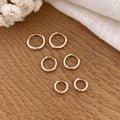 Gold-plated “Lua” hoop earrings-Instants-Plaisirs-Earrings-Set of 3 pairs-Instants Plaisirs | Jewelry