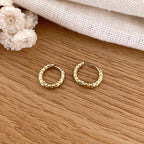 “Kesya” steel hoop earrings-Earrings-instants-plaisirs-Instants Plaisirs | Jewelry