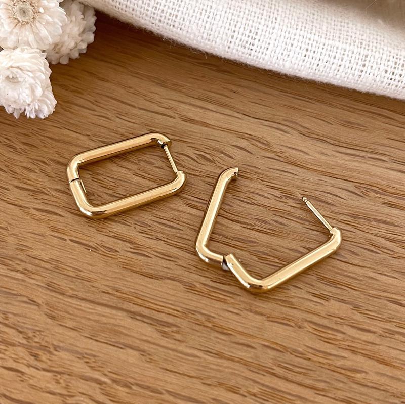 Pendientes aros acero “Rejeane”-Pendientes-instants-plaisirs-Instants Plaisirs | Joyas
