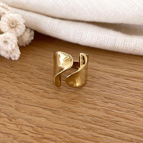 Bague "Lewis" acier-Bagues-Instants Plaisirs • Bijoux-Instants Plaisirs | Bijoux