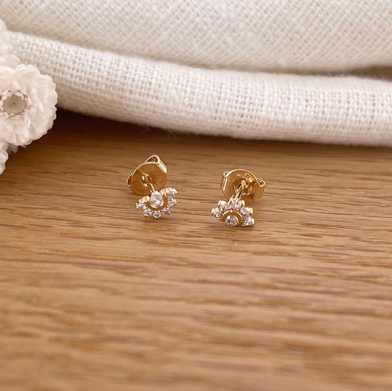 Pendientes “Soline” bañados en oro-Instants-Plaisirs-Pendientes Instants-Plaisirs | Joyería
