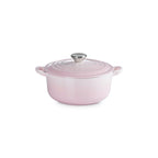 Cocotte Redonda Tradition - Hierro Fundido Esmaltado - 20 cm - Shell Pink - Botón Inox