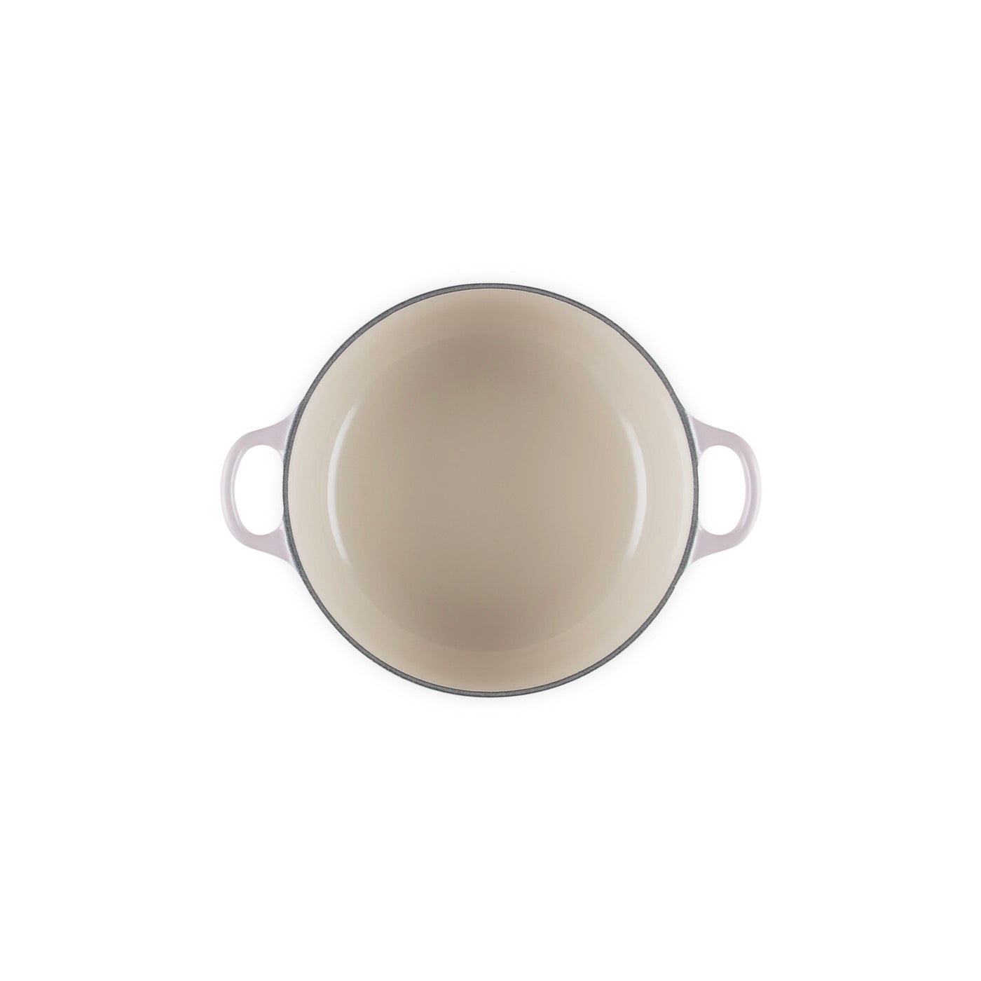 Cocotte Redonda Tradition - Hierro Fundido Esmaltado - 20 cm - Shell Pink - Botón Inox