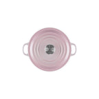 Cocotte Redonda Tradition - Hierro Fundido Esmaltado - 20 cm - Shell Pink - Botón Inox