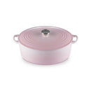 Cocotte Ovale Tradition - Fonte Émaillée - 31Cm - Shell Pink - Bouton Inox