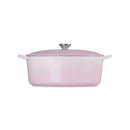 Cocotte Ovale Tradition - Fonte Émaillée - 31Cm - Shell Pink - Bouton Inox