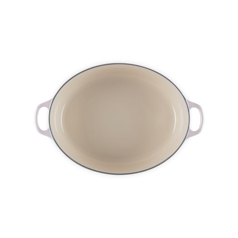 Cocotte Ovale Tradition - Fonte Émaillée - 31Cm - Shell Pink - Bouton Inox