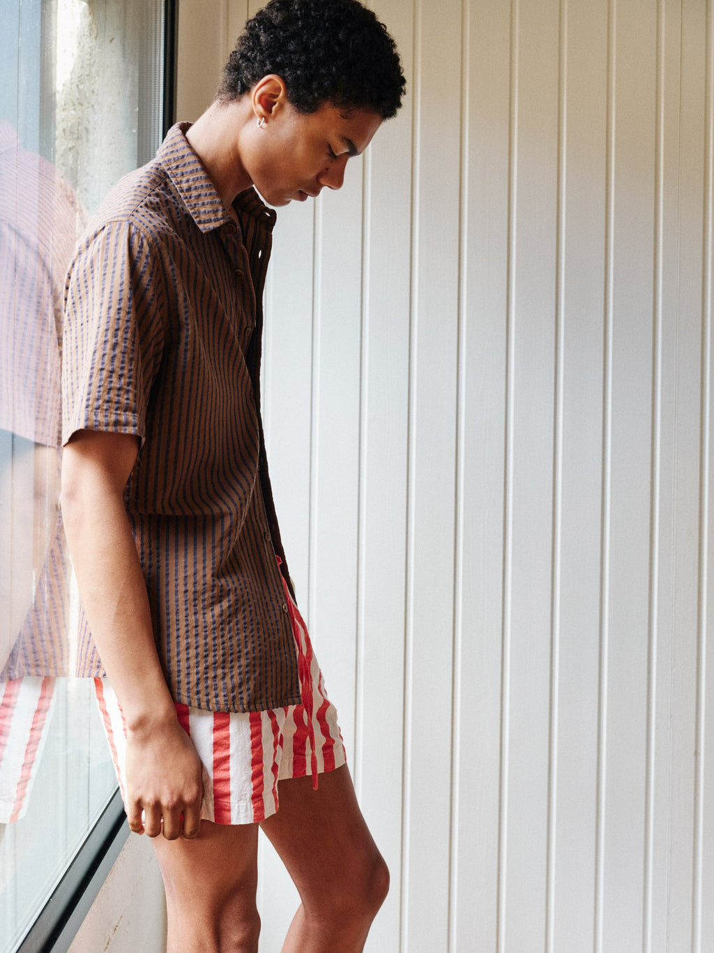 Chemise Rayée Marron Tom