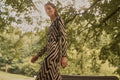 Robe Chevron V-Neck Black