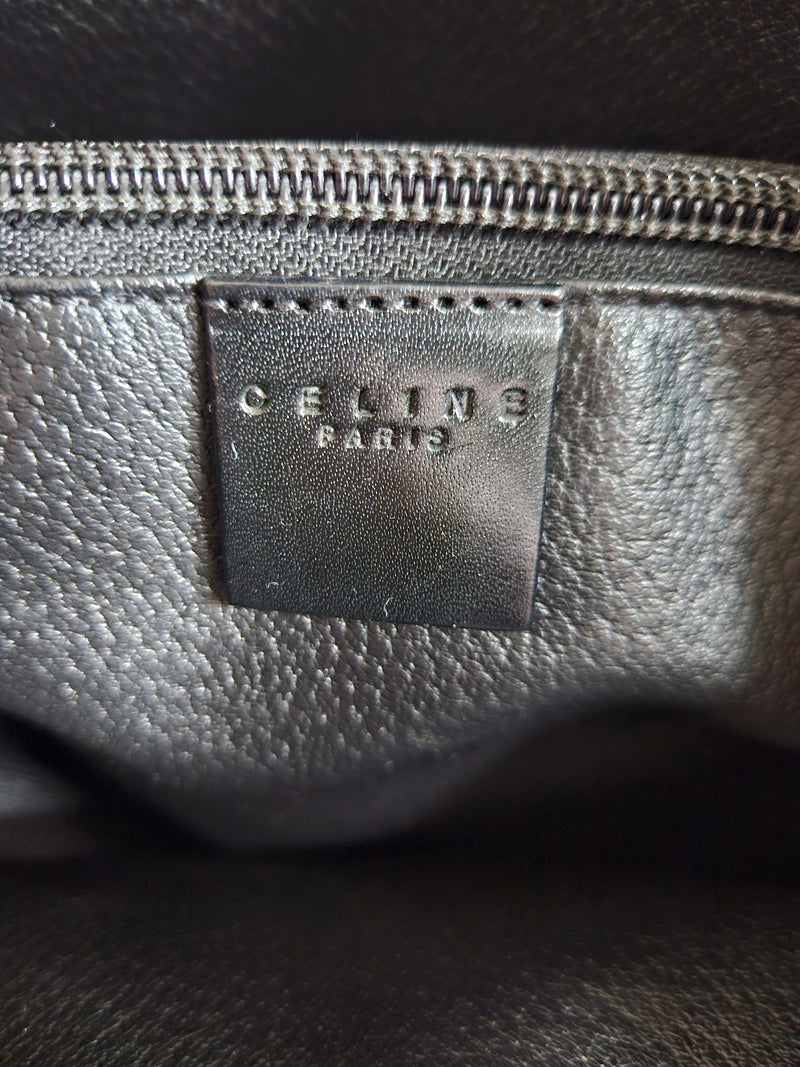 Céline Macadam Tote Bag Black Coated Canvas