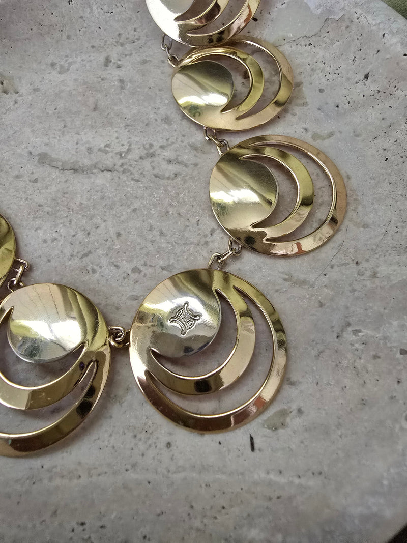 Celine Vintage Geometric Necklace