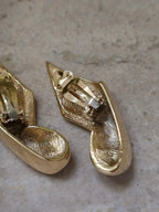 Pendientes de clip llama Givenchy vintage años 1980