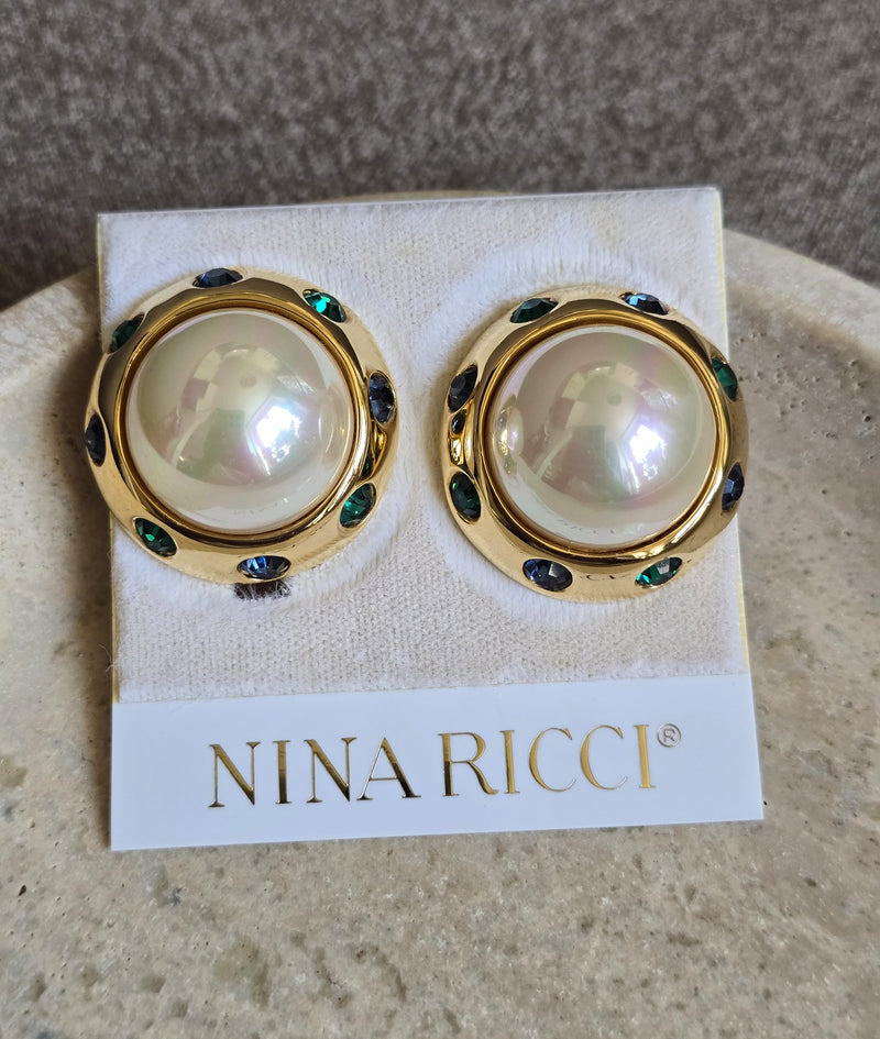 Boucles D'Oreilles Clips Vintage Nina Ricci