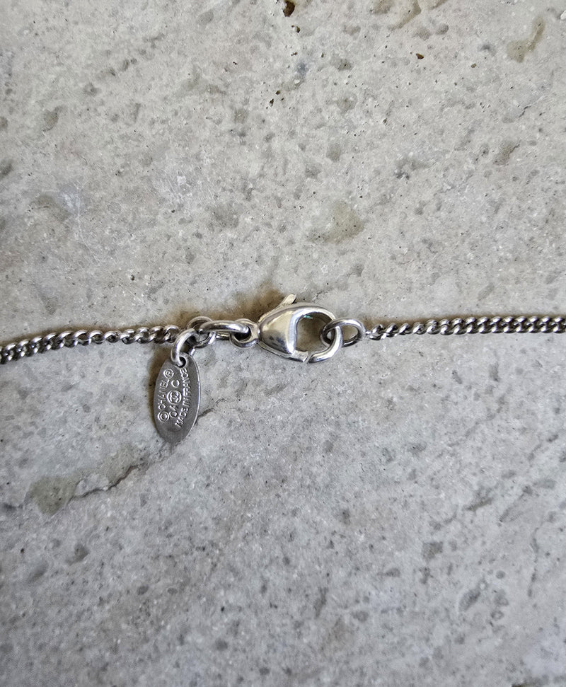 Chanel Collier Pendentif Cc Émail Blanc