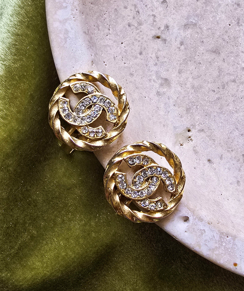 Chanel Clip-on Earrings Vintage 1993