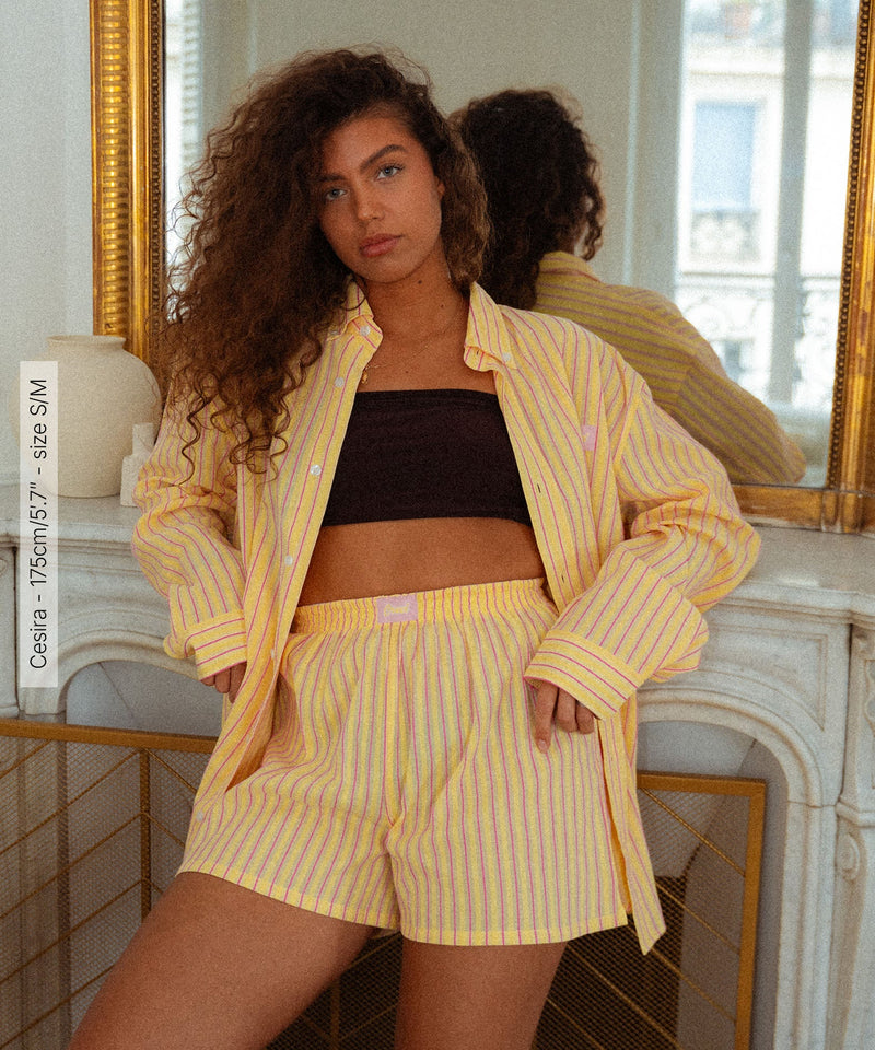 Short Rayé Jaune