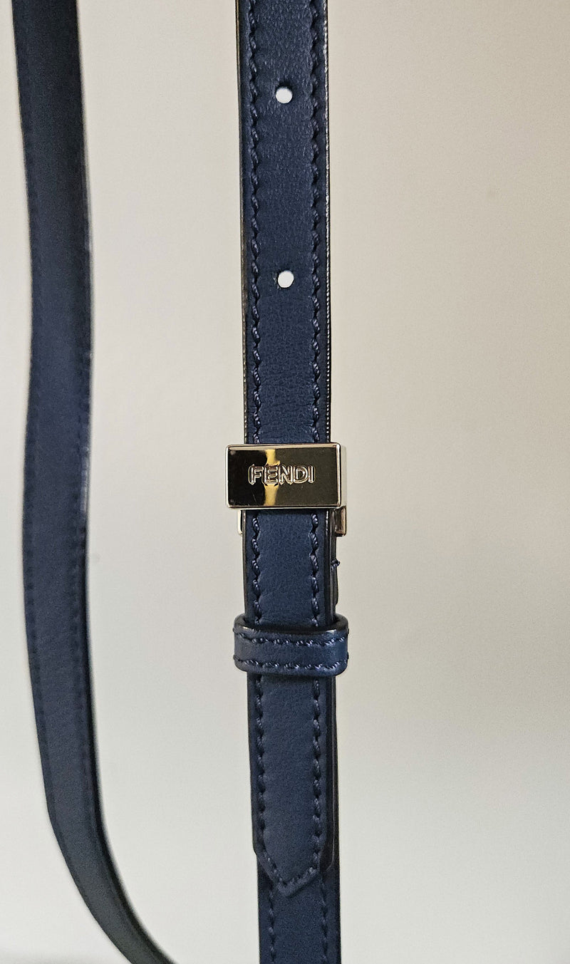 Fendi Bolso tote de cuero azul 2Jours
