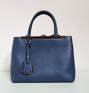 Fendi Bolso tote de cuero azul 2Jours