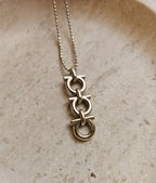 Collier Salvatore Ferragamo Vintage Gancini En Laiton