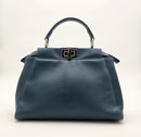 Fendi Peekaboo Mini Bleu Pétrole