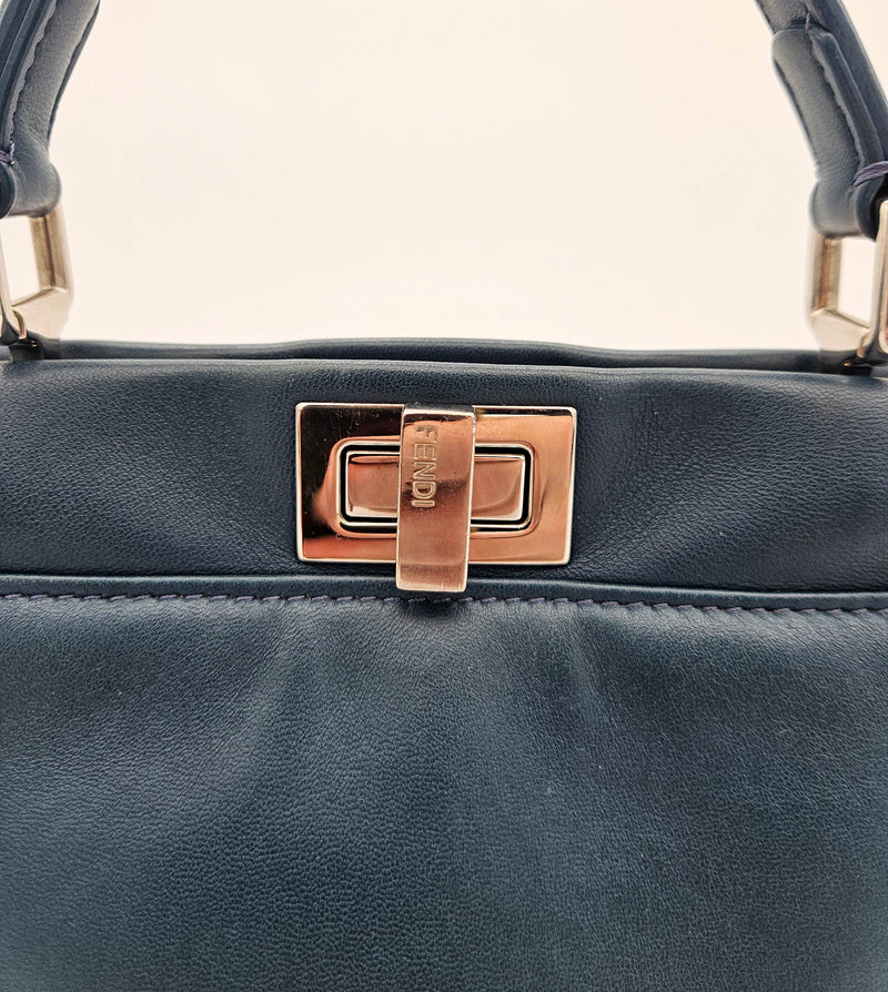 Fendi Peekaboo Mini Bleu Pétrole