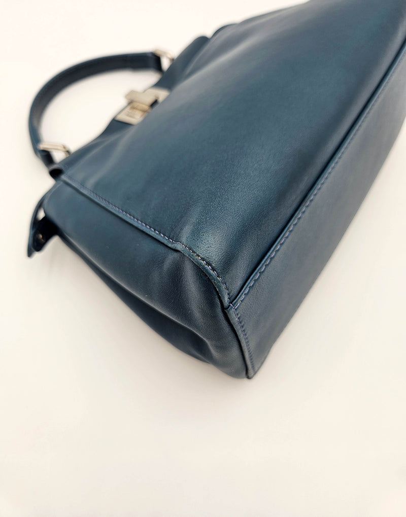 Fendi Peekaboo Mini Bleu Pétrole