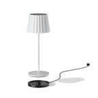 Abby - Lampe De Table Sans Fil - Acier - Blanc