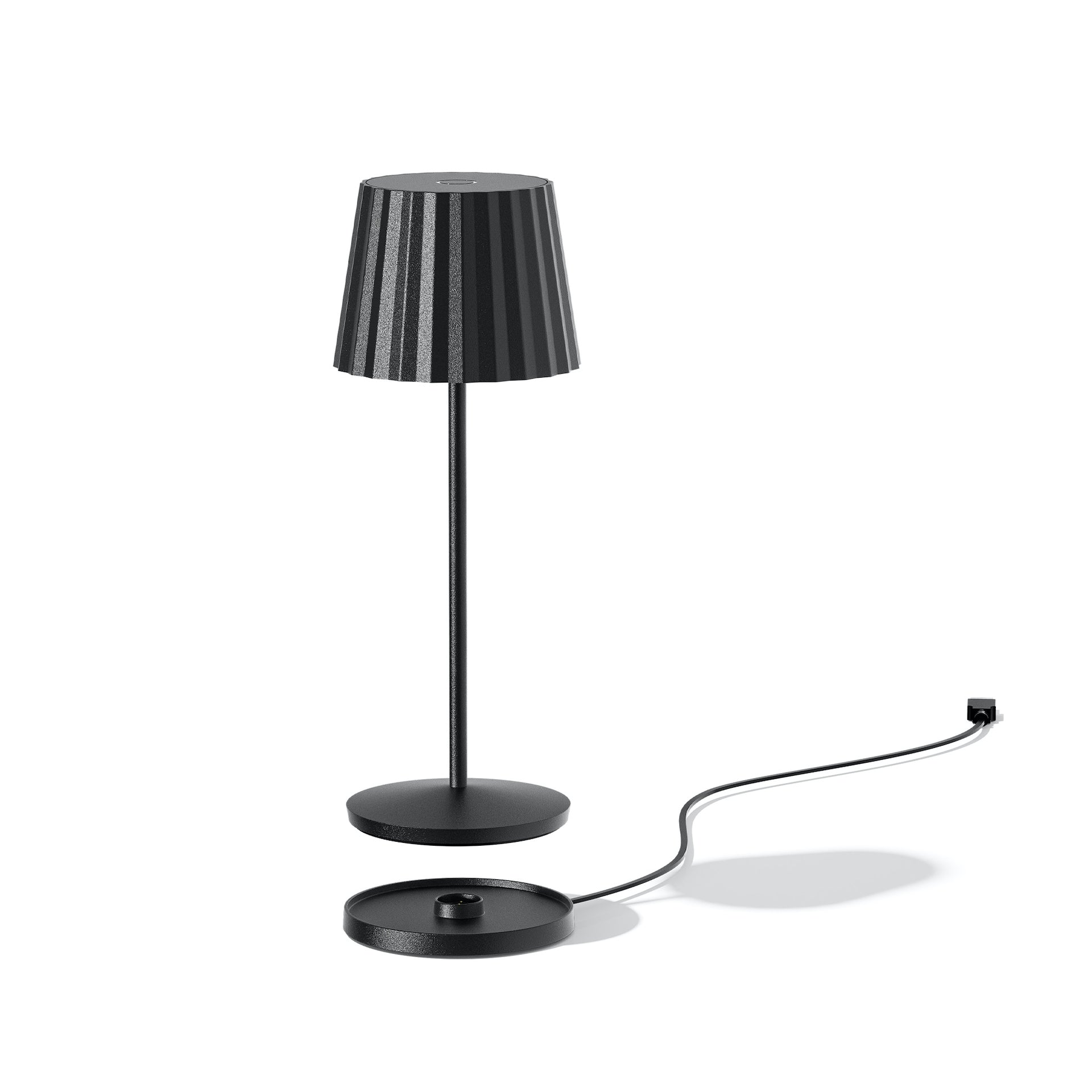 Abby - Lampe De Table Sans Fil - Acier - Noir