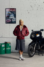 Walk In Paris X Schott Nyc ® - La Flight Jacket Rouge