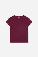 T-Shirt En Cachemire Aubergine