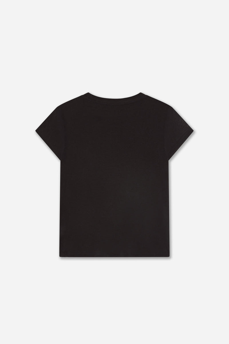 T-Shirt En Cachemire Noir