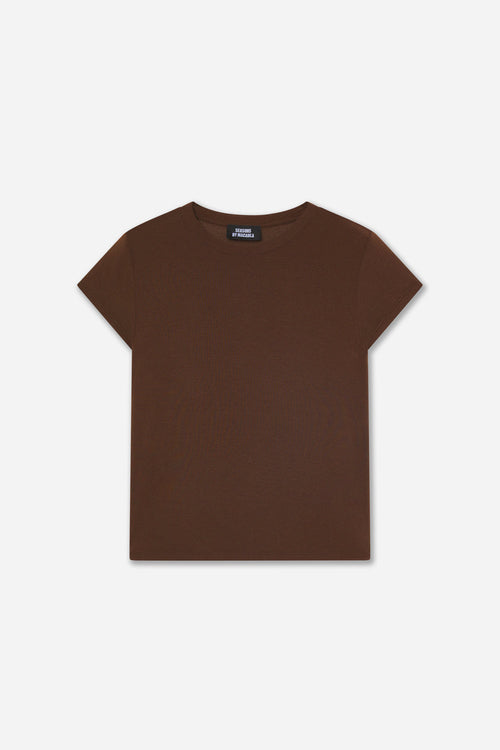 T-Shirt En Cachemire Marron