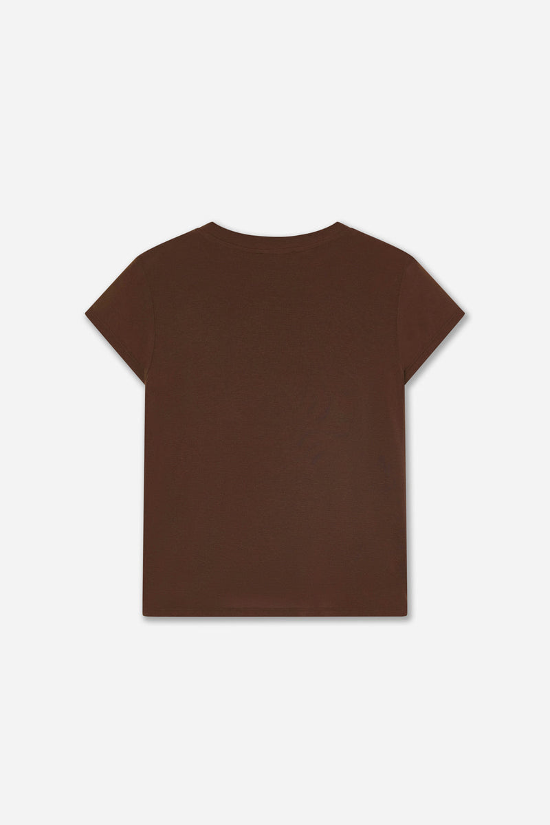 T-Shirt En Cachemire Marron