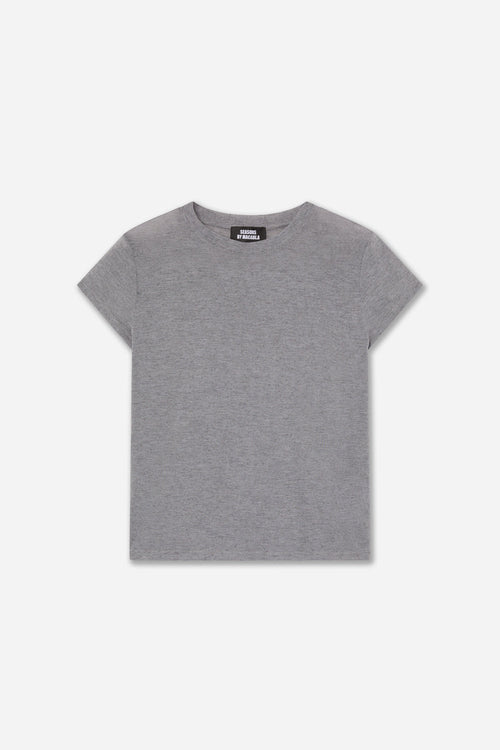 T-Shirt En Cachemire Gris