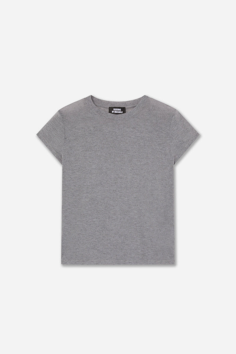 T-Shirt En Cachemire Gris